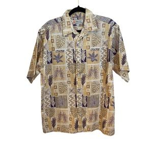Paradise Island Hawaiian casual button up cotton shirt size XL great condition
